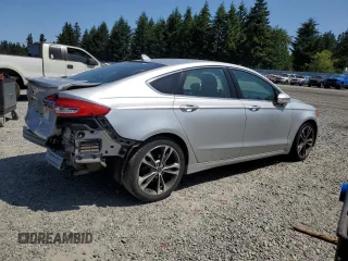 2019 Ford Fusion Titanium with VIN 3FA6P0K90KR271280, listed as a Copart auction lot 59572085 with 137,362 mi miles and Clean title. Bid and sale history available at DreamBid. Image 3.
