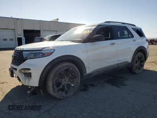 2023 Ford Explorer ST with VIN 1FM5K8GC4PGB32965, listed as a Copart auction lot 47314825 with 0 mi miles and Salvage Title. Bid and sale history available at carsss.com. Image 1.