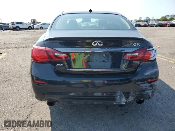 2019 Infiniti Q70 Luxe with VIN JN1BY1AR6KM585945, listed as a Copart auction lot 42006195 with 38,468 mi miles and Salvage title. Bid and sale history available at DreamBid. Image 6.