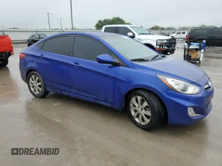2012 Hyundai Accent GLS with VIN KMHCU4AE9CU098280, listed as a Copart auction lot 51658745 with 166,310 mi miles and Clean Title. Bid and sale history available at carsss.com. Image 4.