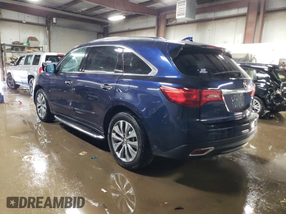 2016 Acura MDX w/Tech/Entertainment with VIN 5FRYD4H69GB016229, listed as a Copart auction lot 50205395 with 163,865 mi miles and Salvage Title. Bid and sale history available at carsss.com. Image 2.