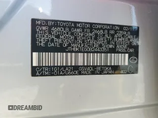 2011 Lexus ES with VIN JTHBK1EG0B2443351, listed as a Copart auction lot 51949665 with 147,117 mi miles and Salvage Title. Bid and sale history available at carsss.com. Image 12.