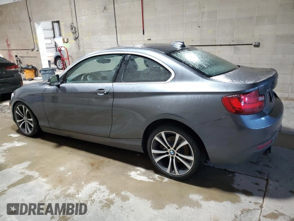 2015 BMW 2 Series 228i xDrive with VIN WBA1F7C57FVX95561, listed as a Copart auction lot 82204114 with 45,654 mi miles and Salvage Title. Bid and sale history available at carsss.com. Image 2.