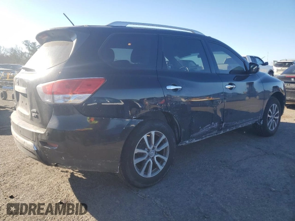 2013 Nissan Pathfinder Platinum with VIN 5N1AR2MMXDC646357, listed as a Copart auction lot 43023005 with 101,309 mi miles and Salvage Title. Bid and sale history available at carsss.com. Image 3.