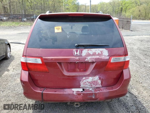 2006 Honda Odyssey EX-L with VIN 5FNRL38686B441345, listed as a Copart auction lot 53683965 with 0 mi miles and Salvage Title. Bid and sale history available at carsss.com. Image 6.