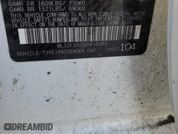 2017 Mitsubishi Mirage ES z VIN ML32F3FJ2HHF16985, wystawiony jako Copart lot #55655535 z przebiegiem 133 948 mil mil oraz Szkoda całkowita • Salvage title. Historia ofert i sprzedaży dostępna na DreamBid. Obrazek 13.