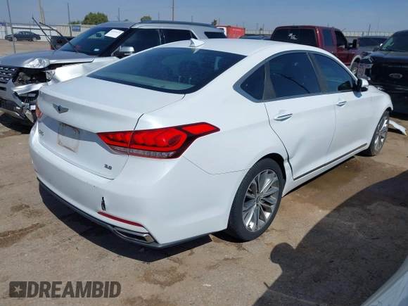 2017 Genesis G80 3.8L with VIN KMHGN4JE1HU200046, listed as a IAAI auction lot 42077422 with 121,698 mi miles and . Bid and sale history available at carsss.com. Image 4.