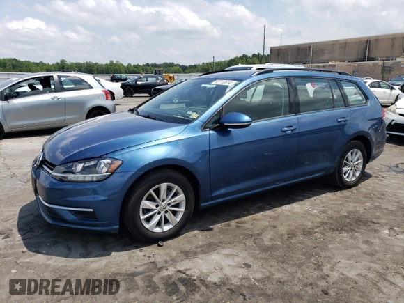 2019 Volkswagen Golf SportWagen S with VIN 3VWY57AU0KM510988, listed as a Copart auction lot 62710814 with 94,915 mi miles and Salvage Title. Bid and sale history available at carsss.com. Image 1.