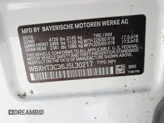 2018 BMW X1 xDrive28i z VIN WBXHT3C36J5L30217, wystawiony jako IAAI lot #41237775 z przebiegiem 60 071 mil mil oraz . Historia ofert i sprzedaży dostępna na DreamBid. Obrazek 9.