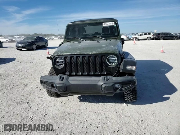 2020 Jeep Wrangler Willys with VIN 1C4GJXAG8LW285550, listed as a Copart auction lot 41337045 with 24,388 mi miles and Salvage title. Bid and sale history available at DreamBid. Image 11.