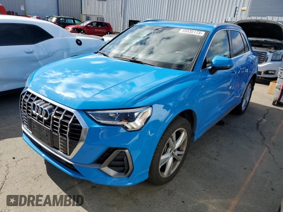 2019 Audi Q3 S line Premium Plus with VIN WA1EECF37K1064912, listed as a Copart auction lot 45035173 with 22,442 mi miles. Bid and sale history available at carsss.com. Image 1.