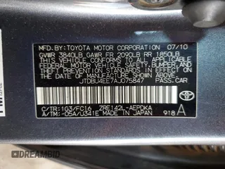 2010 Toyota Corolla with VIN JTDBU4EE7AJ075847, listed as a Copart auction lot 52779695 with 197,459 mi miles and Salvage Title. Bid and sale history available at carsss.com. Image 12.