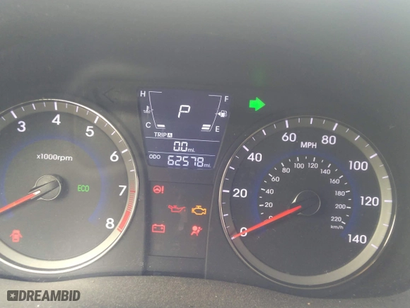2014 Hyundai Accent GS with VIN KMHCT5AE1EU196151, listed as a IAAI auction lot 36939825 with 62,578 mi miles. Bid and sale history available at carsss.com. Image 7.