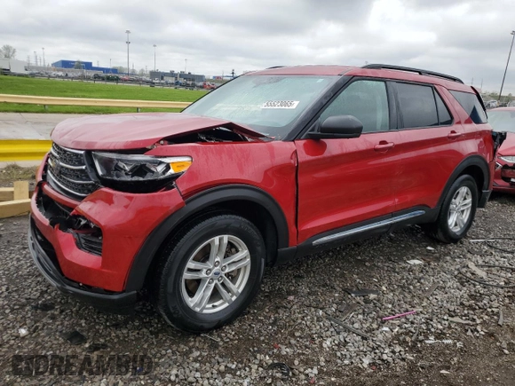 2022 Ford Explorer XLT z VIN 1FMSK8DH9NGC04565, wystawiony jako Copart lot #55523065 z przebiegiem 23 995 mil mil oraz Szkoda całkowita • Salvage title. Historia ofert i sprzedaży dostępna na DreamBid. Obrazek 1.