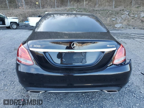 2018 Mercedes-Benz C 300 with VIN 55SWF4KB6JU259253, listed as a Copart auction lot 53642375 with 33,600 mi miles and Salvage Title. Bid and sale history available at DreamBid. Image 6.
