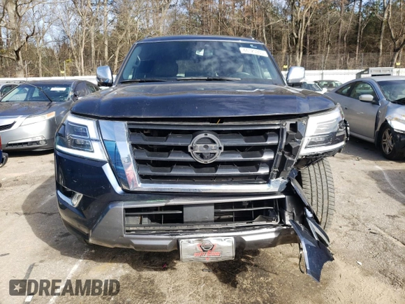 2021 Nissan Armada Platinum with VIN JN8AY2DA9M9373099, listed as a Copart auction lot 44125935 with 79,266 mi miles and Salvage Title. Bid and sale history available at carsss.com. Image 5.