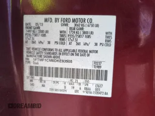 2013 Ford F-150 XL with VIN 1FTMF1CM6DKE93505, listed as a Copart auction lot 53392835 with 79,370 mi miles and Salvage Title. Bid and sale history available at carsss.com. Image 12.