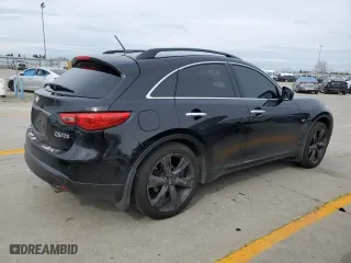 2017 Infiniti QX70 with VIN JN8CS1MW8HM413630, listed as a Copart auction lot 45848744 with 64,822 mi miles and Salvage Title. Bid and sale history available at carsss.com. Image 3.