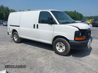 2012 GMC Savana Cargo z VIN 1GTW7FCA4C1201489, wystawiony jako IAAI lot #42192604 z przebiegiem 420 395 mil mil oraz . Historia ofert i sprzedaży dostępna na DreamBid. Obrazek 1.