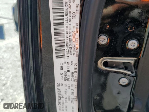 2014 Ram 1500 Express with VIN 1C6RR7FTXES388025, listed as a Copart auction lot 57968005 with 125,232 mi miles and Salvage title. Bid and sale history available at DreamBid. Image 12.