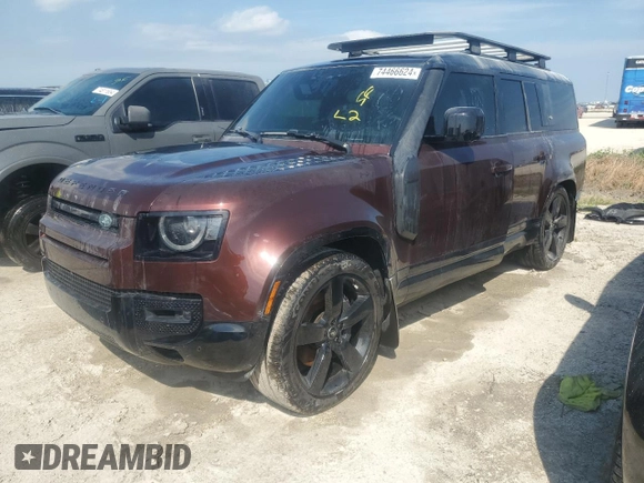 2024 Land Rover Defender X-Dynamic SE with VIN SALE2FEU2R2260716, listed as a Copart auction lot 74466624 with Not provided miles and Non repairable. Bid and sale history available at DreamBid. Image 1.