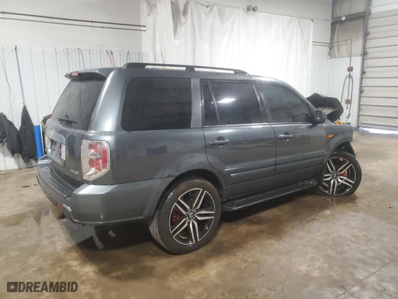 2006 Honda Pilot EX with VIN 2HKYF18466H564035, listed as a Copart auction lot 51413125 with 0 mi miles and Salvage Title. Bid and sale history available at carsss.com. Image 3.