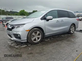 2018 Honda Odyssey EX-L z VIN 5FNRL6H74JB033475, wystawiony jako Copart lot #55736415 z przebiegiem 104 108 mil mil oraz Szkoda całkowita • Salvage title. Historia ofert i sprzedaży dostępna na DreamBid. Obrazek 1.