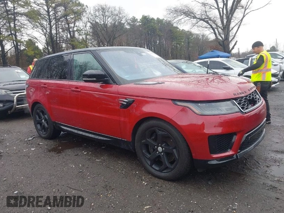 2018 Land Rover Range Rover Sport HSE with VIN SALWR2RVXJA186399, listed as a IAAI auction lot 41077754 with 50,590 mi miles. Bid and sale history available at carsss.com. Image 1.