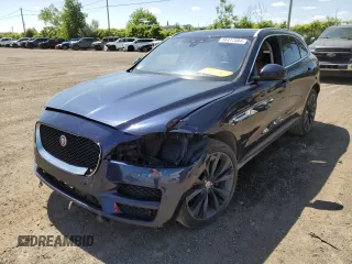 2018 Jaguar F-Pace with VIN SADCN2EV9JA244745, listed as a Copart auction lot 56417584 with 74,236 mi miles and Salvage title. Bid and sale history available at DreamBid. Image 1.