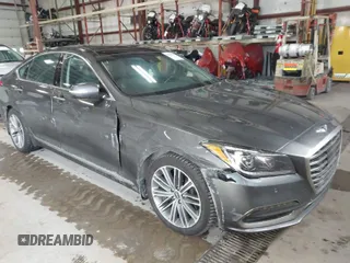 2019 Genesis G80 3.8L with VIN KMHGN4JE4KU299355, listed as a IAAI auction lot 41642991 with 89,229 mi miles. Bid and sale history available at carsss.com. Image 1.