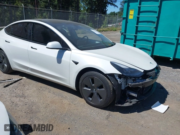 2023 Tesla Model 3 z VIN 5YJ3E1EA7PF611306, wystawiony jako IAAI lot #42826820 z przebiegiem 24 422 mil mil oraz . Historia ofert i sprzedaży dostępna na DreamBid. Obrazek 1.