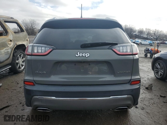 2019 Jeep Cherokee Limited with VIN 1C4PJMDX9KD442071, listed as a Copart auction lot 84853384 with 53,315 mi miles and Salvage Title. Bid and sale history available at carsss.com. Image 6.