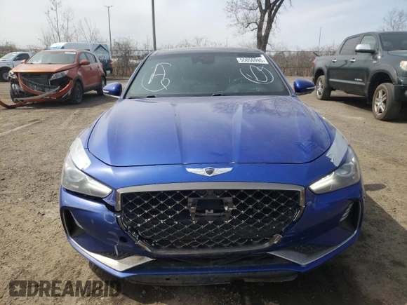 2020 Genesis G70 Advanced with VIN KMTG74LEXLU040965, listed as a Copart auction lot 55056995 with 128,300 mi miles and Salvage Title. Bid and sale history available at DreamBid. Image 5.