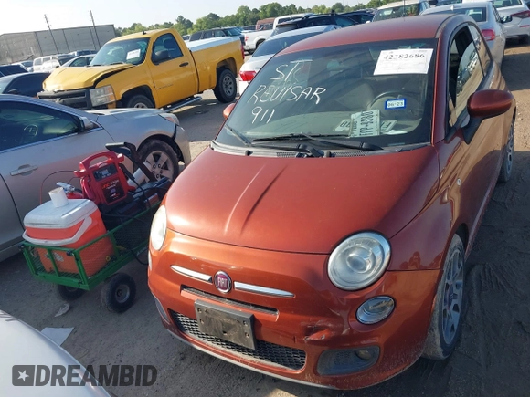2015 FIAT 500 Sport with VIN 3C3CFFBR7FT624324, listed as a IAAI auction lot 42382686 with 179,560 mi miles and . Bid and sale history available at DreamBid. Image 6.