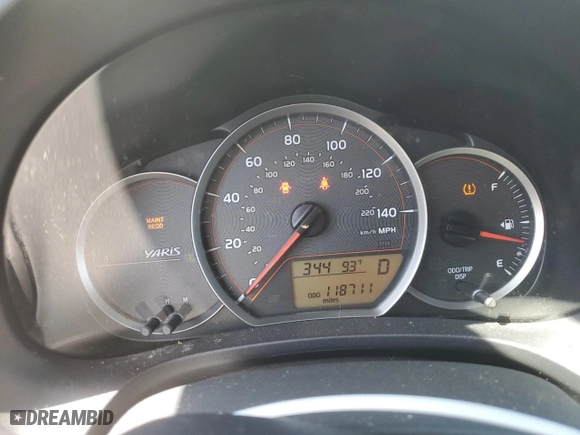 2013 Toyota Yaris L with VIN JTDKTUD39DD555569, listed as a Copart auction lot 52675465 with 118,711 mi miles and Salvage Title. Bid and sale history available at carsss.com. Image 9.
