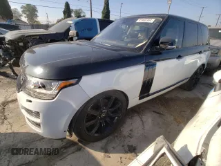 2017 Land Rover Range Rover HSE z VIN SALGS2FK8HA326995, wystawiony jako Copart lot #85966394 z przebiegiem 55 209 mil mil oraz Szkoda całkowita • Salvage title. Historia ofert i sprzedaży dostępna na DreamBid. Obrazek 1.