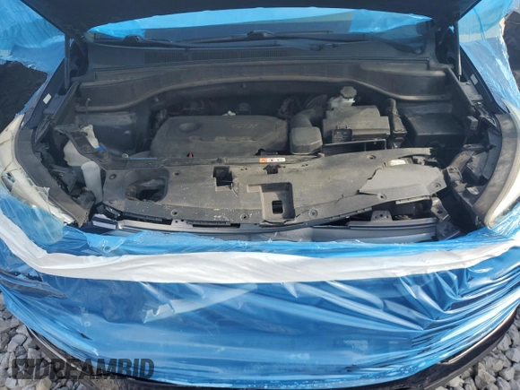 2018 Hyundai Santa Fe 2.4L z VIN 5XYZU3LB2JG537457, wystawiony jako Copart lot #56800005 z przebiegiem 97 344 mil mil oraz Szkoda całkowita • Salvage title. Historia ofert i sprzedaży dostępna na DreamBid. Obrazek 12.