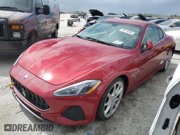 2018 Maserati GranTurismo Sport with VIN ZAM45VLA9J0265744, listed as a Copart auction lot 76110264 with 9,392 mi miles and Non repairable. Bid and sale history available at DreamBid. Image 1.