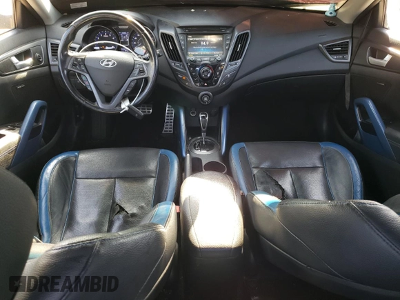 2014 Hyundai Veloster Turbo with VIN KMHTC6AE2EU210063, listed as a Copart auction lot 79243924 with 130,551 mi miles and Salvage Title. Bid and sale history available at carsss.com. Image 8.