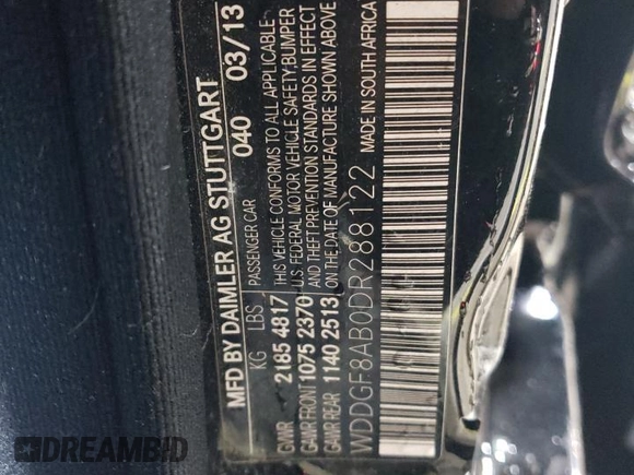 2013 Mercedes-Benz C 300 Sport z VIN WDDGF8AB0DR288122, wystawiony jako Copart lot #55216405 z przebiegiem 158 303 mil mil oraz Szkoda całkowita • Salvage title. Historia ofert i sprzedaży dostępna na DreamBid. Obrazek 12.