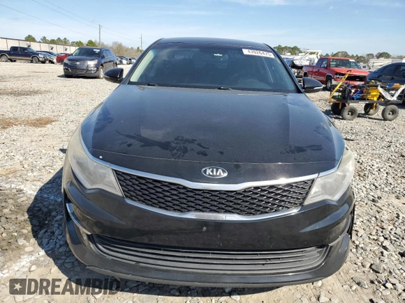 2016 Kia Optima LX with VIN 5XXGT4L35GG025861, listed as a Copart auction lot 47026475 with 186,046 mi miles and Salvage Title. Bid and sale history available at carsss.com. Image 5.