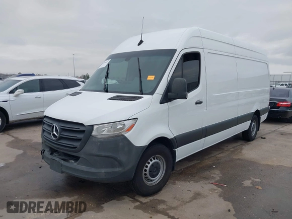 2021 Mercedes-Benz Sprinter Cargo with VIN W1Y4ECHY8MT079254, listed as a IAAI auction lot 41394825 with 301,811 mi miles and . Bid and sale history available at carsss.com. Image 2.