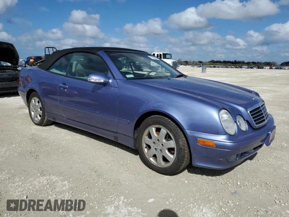 2003 Mercedes-Benz CLK 320 with VIN WDBLK65G03T134220, listed as a Copart auction lot 75479644 with Not Provided miles and Salvage Title. Bid and sale history available at DreamBid. Image 4.