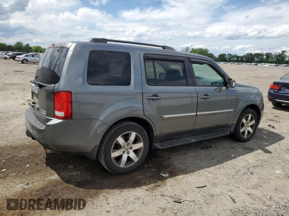 2012 Honda Pilot Touring with VIN 5FNYF4H99CB045763, listed as a Copart auction lot 54984825 with 217,548 mi miles and Clean Title. Bid and sale history available at DreamBid. Image 3.