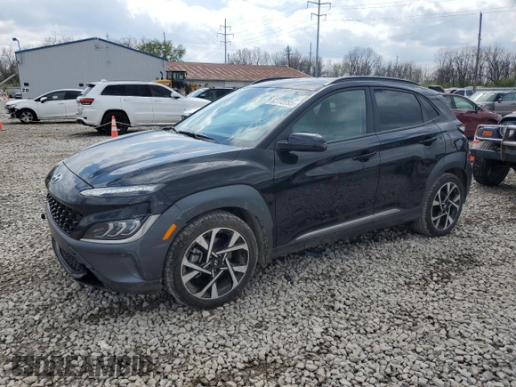 2022 Hyundai Kona Limited with VIN KM8K5CA32NU844461, listed as a Copart auction lot 52772795 with 18,251 mi miles and Salvage Title. Bid and sale history available at DreamBid. Image 1.