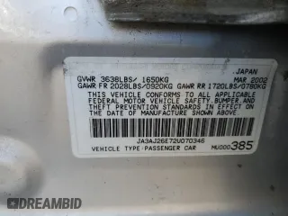 2002 Mitsubishi Lancer ES with VIN JA3AJ26E72U070346, listed as a Copart auction lot 70280254 with 168,260 mi miles and Salvage Title. Bid and sale history available at carsss.com. Image 12.