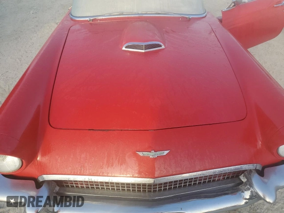 1957 Ford Thunderbird with VIN D7FH286272, listed as a Copart auction lot 77243694 with 19,878 mi miles and Salvage Title. Bid and sale history available at DreamBid. Image 11.