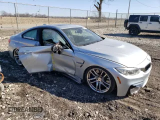 2015 BMW M4 with VIN WBS3R9C57FK331291, listed as a Copart auction lot 47927615 with 156,854 mi miles and Salvage Title. Bid and sale history available at carsss.com. Image 4.