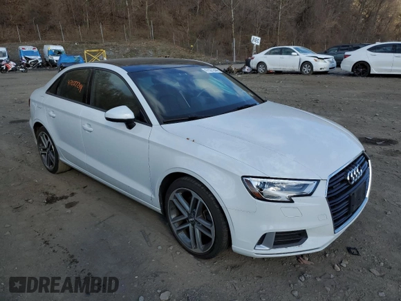 2018 Audi A3 Sedan Premium with VIN WAUB8GFF5J1040976, listed as a Copart auction lot 47027244 with 55,097 mi miles. Bid and sale history available at carsss.com. Image 4.