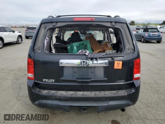 2015 Honda Pilot Touring with VIN 5FNYF3H91FB009256, listed as a Copart auction lot 48031475 with 0 mi miles and Salvage Title. Bid and sale history available at carsss.com. Image 6.